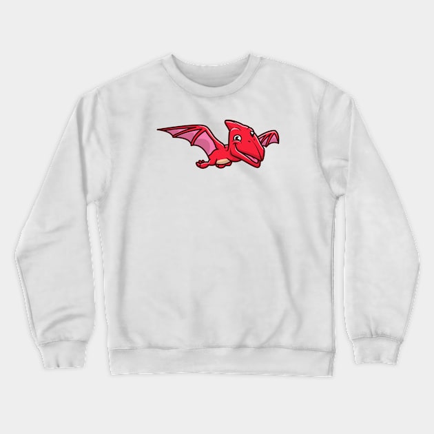 Cute Pterosauria Flying Crewneck Sweatshirt by Catalyst Labs